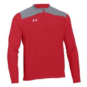 Men's Red Under Armour Cage Jacket - Long Sleeve